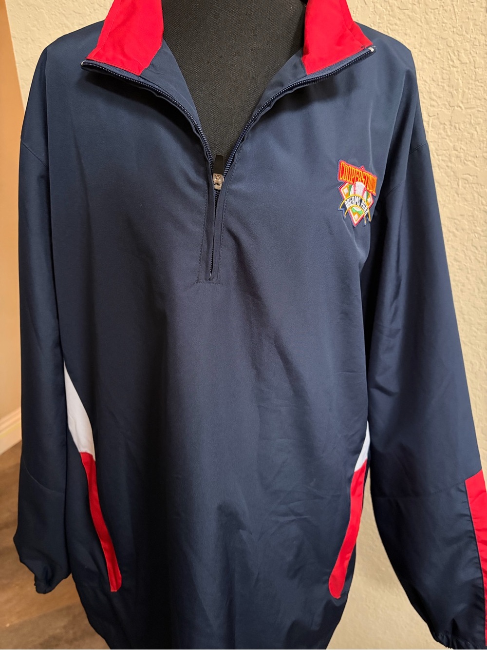 Cooperstown Dreams Park Embroidered Logo Jacket - Black with Red & Gold Patch